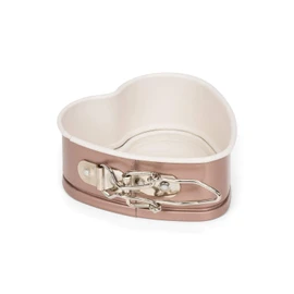 Patisse Ceramic Mini Heart Spring Form Pan 12 cm, Steel Red Tone, 12 x 12 x 4 cm