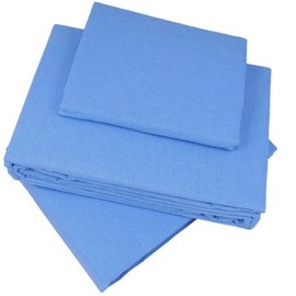 Linens Limited 100% Brushed Cotton Flannelette Fitted Sheet, Blue, King