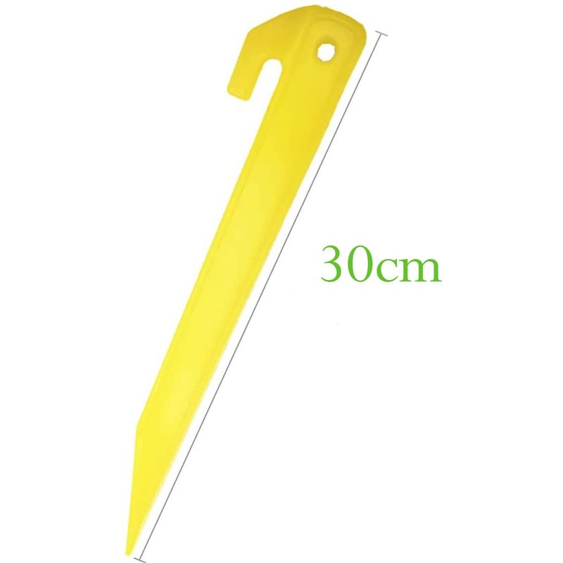 20pcs 30cm Heavy Duty Durable Plastic Tent Pegs Spike Hook