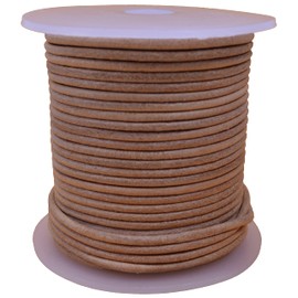 Natural Genuine Leather Round Cord - 2mm X 25m