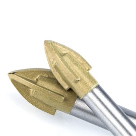 HUHAO Multi-Material Drill Bit 6 8 10 12mm Cut Dia Glass Stone Ceramic Hole Opener Cross Carbide Metal Drill bits