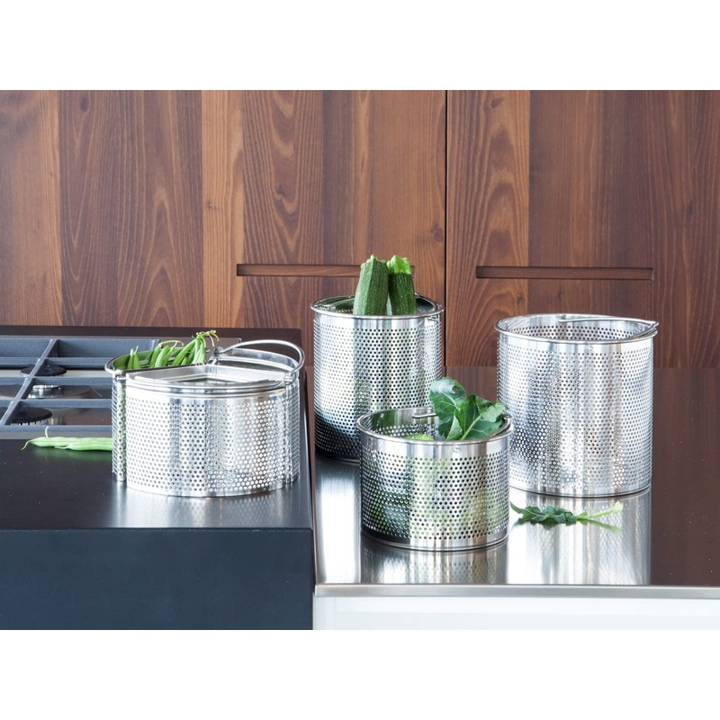H&H Alessandro Borghese The Luxury of Simplicity Basket, Stainless Steel,