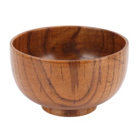 Wood Soup Bowl Unique Texture Exquisite Smoothly Round Wooden Bowl for Rice Noodle Salad Fruit