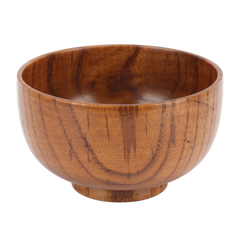 Wood Soup Bowl Unique Texture Exquisite Smoothly Round Wooden Bowl