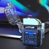 LcFun USB Rechargeable Electric Lighter, Windproof Plasma Dual Arc Lighters,