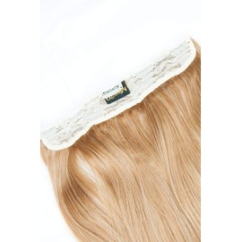 Bombshell 24" 5 Clips Straight One Piece Half Head Clip On Hair Extensions Wig (M19 DARK GOLD BLONDE)