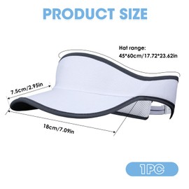 EBQOSK Lightweight Quick-Dry Visor Hat for Men Women - Soft Packable Sun Visor for Golf Running Tennis, Summer Sports Adjustable Cap