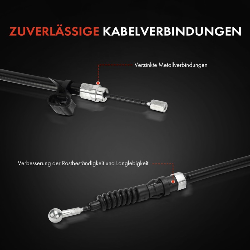 Frankberg Cable Parking Brake Handbrake Ropes Rear Left Compatible with