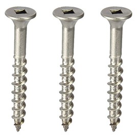 #10 x 1-1/2" Deck Screws 18-8 Stainless Steel, Square Drive, Type 17 Wood Cutting Point, Quantity 100, Size Number 10 x 1-1/2" Long by Fastenere
