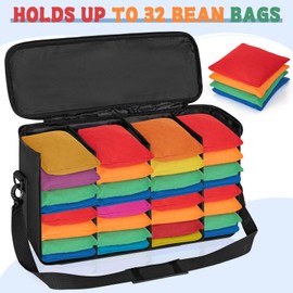 OUUTMEE Cornhole Bag Carrying Case Holds 32 Regulation Sized Professional Cornhole Bags