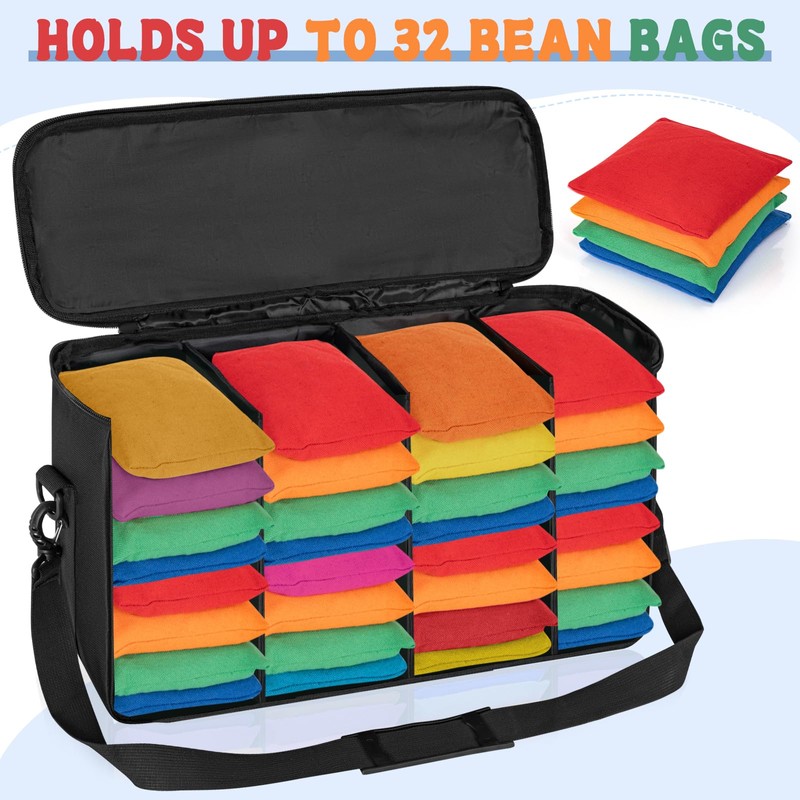 OUUTMEE Cornhole Bag Carrying Case Holds 32 Regulation Sized Professional