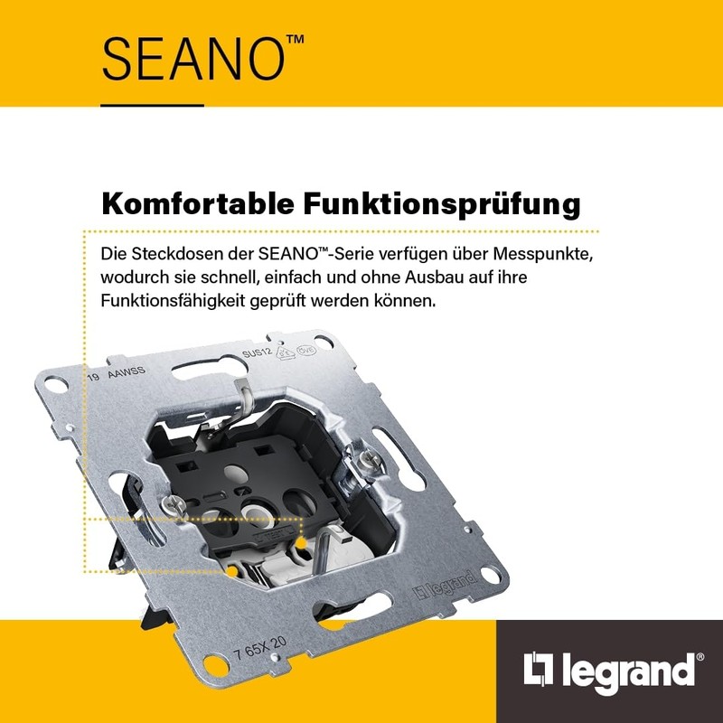 LEGRAND, SEANO 765061 Data Socket 2 x RJ45 Insert Category