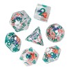 cusdie Polyhedral DND Dice Set Resin Dice Filled Dice for