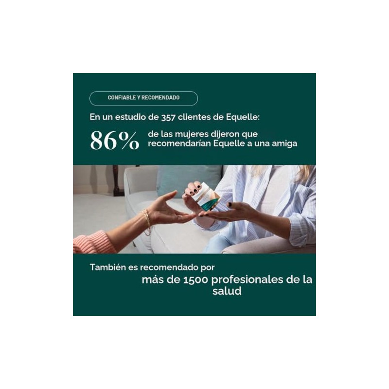 Equelle Alivio Multisíntoma Menopausia Suplemento Apoyar Sofocos Sueño Dolores Musculares