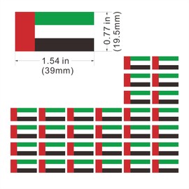 Womaha 30 Sheets United Arab Emirates Flag Temporary Tattoos Fans Face Tattoo Stickers for Adults Kids Group Activity Props