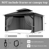 Pakunoda Gazebo Curtain Replacement Universal 4-Panel Sidewalls 10' X 13',