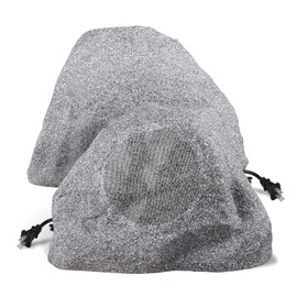 AiTURE 6.5" Bluetooth 5.4 Outdoor Rock Speakers, 450 Watt IPX6 Waterproof Wireless Multi-Sync up to 200 Speakers Auto-Pairing Auracoast Networking Tech for Backyard Garden(Pair, Gray) (6.5 Inch)