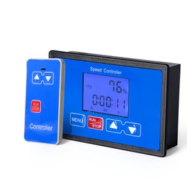 DEWIN DC Motor Speed Controller, 0-100% Adjustable Wireless Remote Control DC Motor Speed Controller DC 6.5-55V 30A LCD Smart Display Timing Control