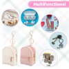 2pcs Mini Backpack Cute Cosmetic Bag for Women PU Leather