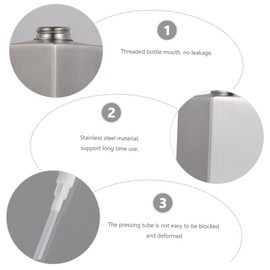 ABOOFAN Stainless Steel Liquid Soap Dispenser Pump Bottle for Lotion Dish Soap Aromatherapy Modern Countertop Accessory for Kitchen Bathroom