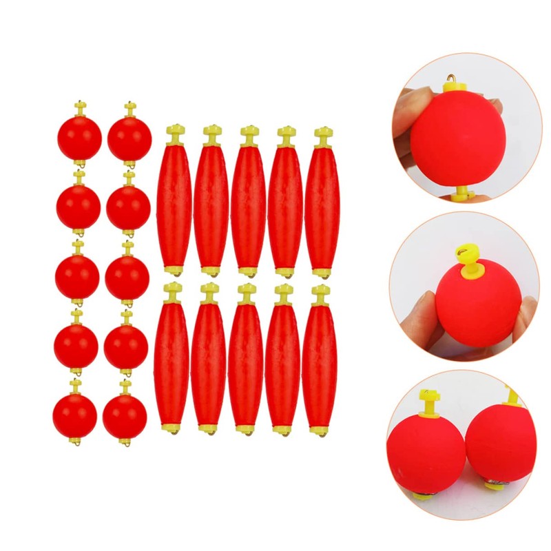 KICHOUSE 20pcs Fishing Floats Durable Buoyant Fishing Tools for Sea