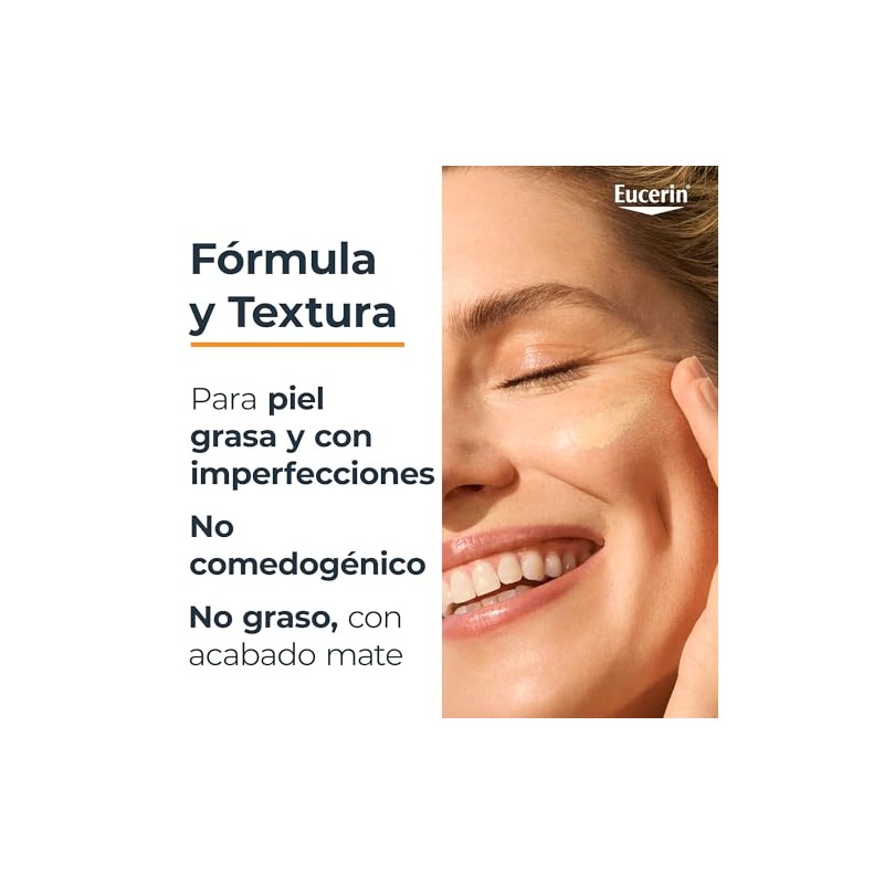 EUCERIN Protector solar facial efecto mate toque seco Oil Control