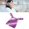 Bunny Ear Knitted Hat Purple Warm Windproof Thicken Stretchy Stylish