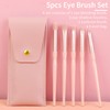 ENZO KEN Pink Portable Eyeshadow Brush Set, Vegan Eyeshadow Brush