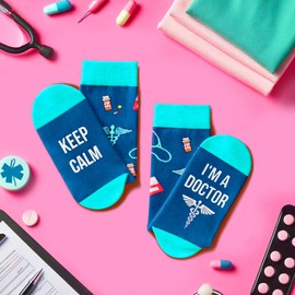 Zmart Doctor Gifts for Men Women - Gifts Ideas for Doctors Funny Gifts for Doctors Women Men Residency Medical Graduation Gifts, Doctor Socks Funny