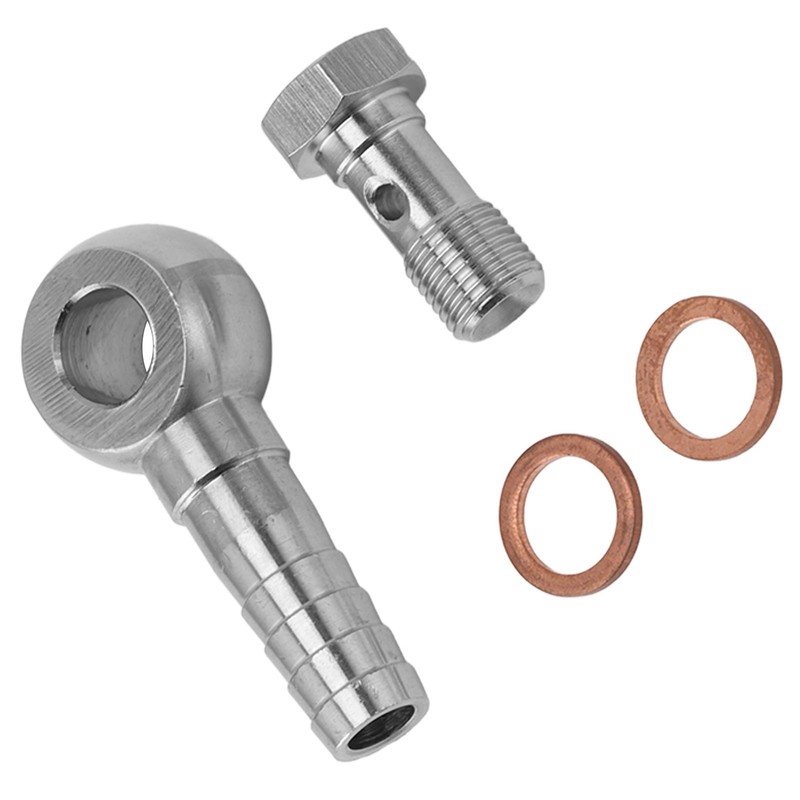 Brake Banjo Bolt M10x1.0 to 1/4 in Brake Line Banjo