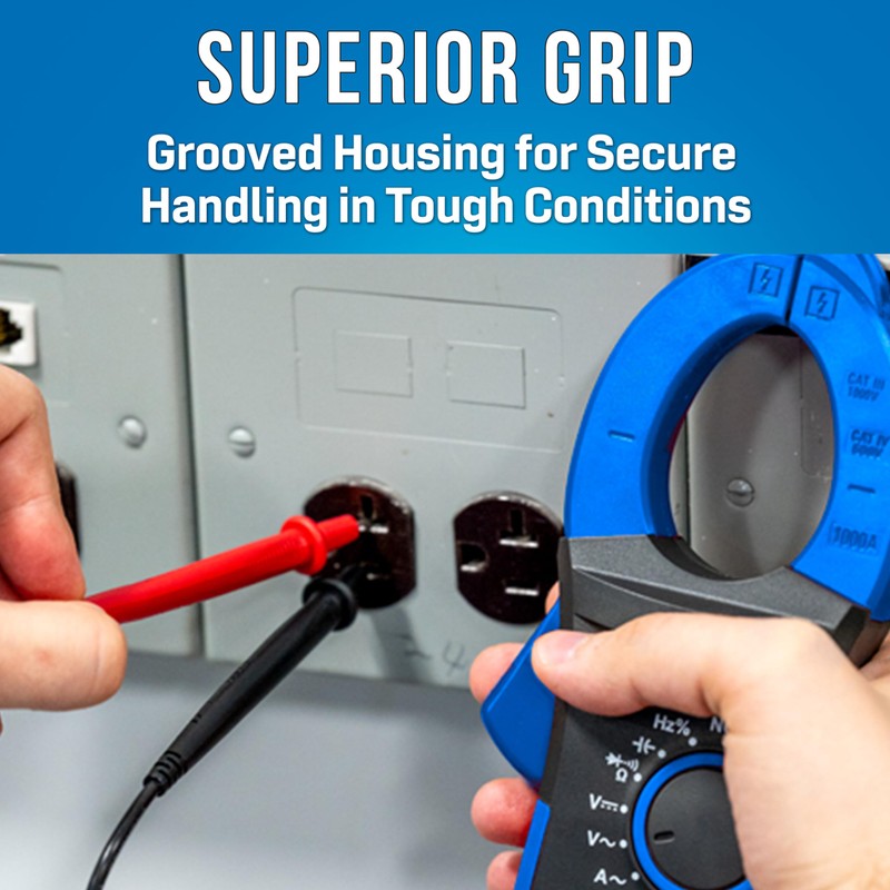 Jonard Tools ACM-1000 Digital Clamp Meter, 1000V/1000A TRMS Multimeter with