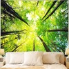 Onivein Green Forest Tapestry Nature Tapestry Ceiling Tree Sunlight Landscape