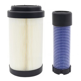 Air Filter Inner and Outer Set Fit for John Deere Tractor 1023E 1025R 1026R 2025R 2026R, for Precisioncut 2400 2700, for Precisioncut Triplex Mower 2550, Replace for LVU34503 LVU34504