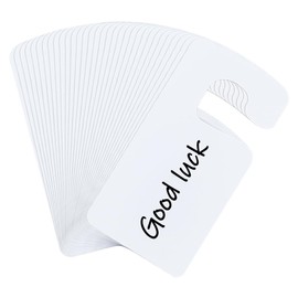 DICOSMETIC 30Pcs Sign Blank Door Hanger Tags White Blank Door Knob Sign Hanger 7x3.5 PVC Hang Tags Hanging Door Tags for Home Office Hotel Restaurant Decoration