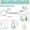 Ecation 15 Sets Volunteer Appreciation Gifts Volunteer Keychain with Puzzle