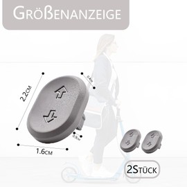 Universal E-Scooter Indicator Switch Suitable for Ninebot F2 Pro F2 Plus F2 E2 Pro G2 Max G2, Indicator Switch E Scooter Accessories Left Right Indicator Button 2.2 x 1.6 cm