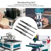 4Pcs Square Hole Drill Bits Woodworking Bearing Steel Wood Drilling