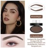 EONFAVE Eyebrow Stencil, Eyebrow Stamp, Waterproof, Dark Brown Eyebrow Powder