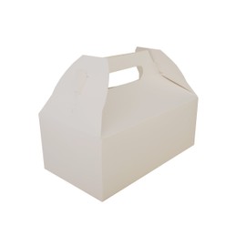 Southern Champion Tray 2701 Paperboard White Small Barn Style Carry Out Box, 5-lb Capacity, 8-7/8" Length x 5" Width x 3-1/2" Height (Case of 250)