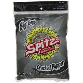 Spitz Cracked Pepper Flavored Sunflower Seeds, 6 oz Bag (Pack of 12)