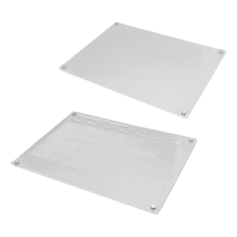 Juego De 2 Tableros Acrílicos Para Notas, Borrado En Seco,