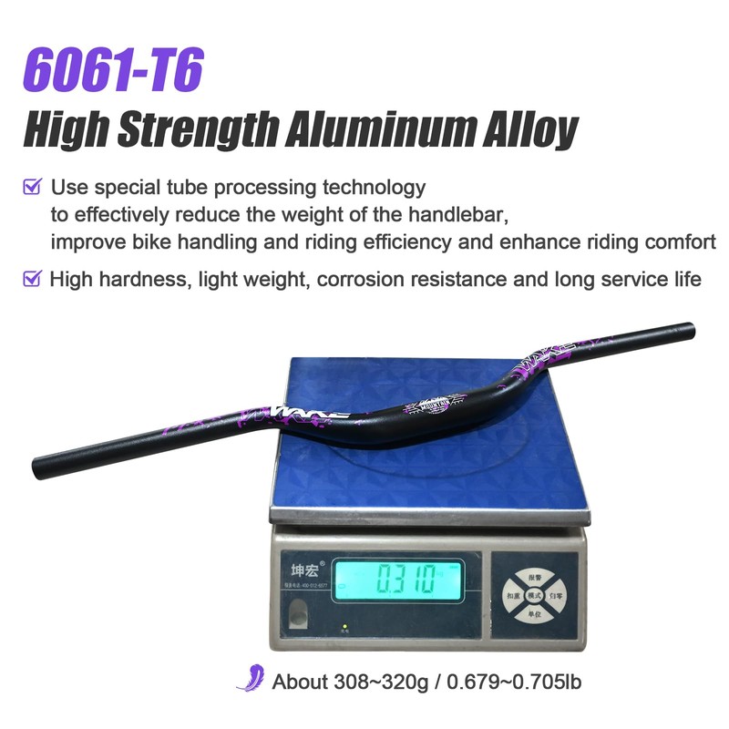WAKE Bike Handlebar 31.8 × 720/780 mm Extra Long Wide