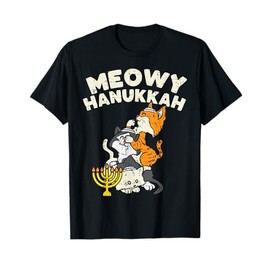 Meowy Hanukkah Cats Kitten Cute Hanukkah Pajamas Chanukah PJ T-Shirt