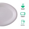ECO PRODUCTS Vanguard Compostable Disposable Paper Plates, 10" Oval Eco-Friendly