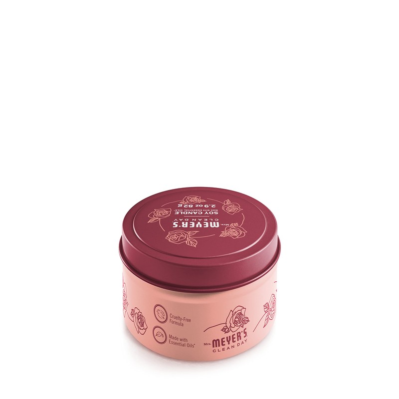 MRS. MEYER'S CLEAN DAY Soy Tin Candle, 12 Hour Burn