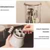 360 Rotating Makeup Organizer,Makeup Brush Holder Organizer with Lid Dustproof
