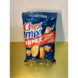 Chex mix  New Limited Family Size Chex Mix Remix Cheesy Pizza Crust Sauce Puff Bag 11oz