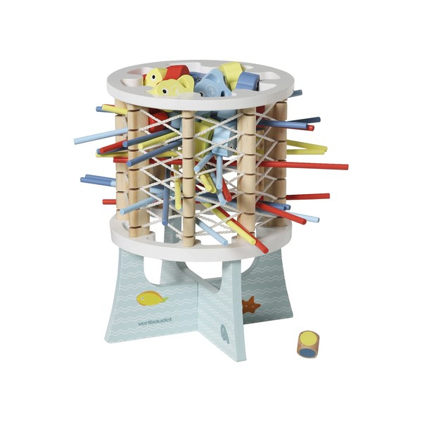 Vertbaudet Skill game with fish, wood FSC® multicoloured, one size