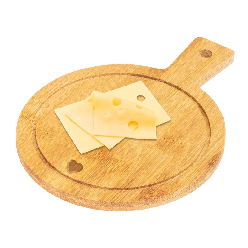 Westmark 4 Serving Boards/Bamboo Plates, with Motif, Handle and Juice