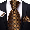 Hi-Tie Men Ties Sets Silk Stripe Paisley Necktie Pocket Square